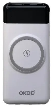 Rýchlonabíjacia powerbanka OKOP KP-711 so štyrmi káblami - 10000mAh - Biela