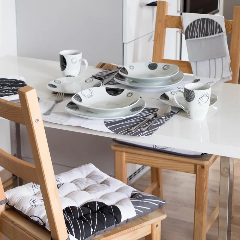 Home Elements Podsedák 40*40 cm, Kruhy