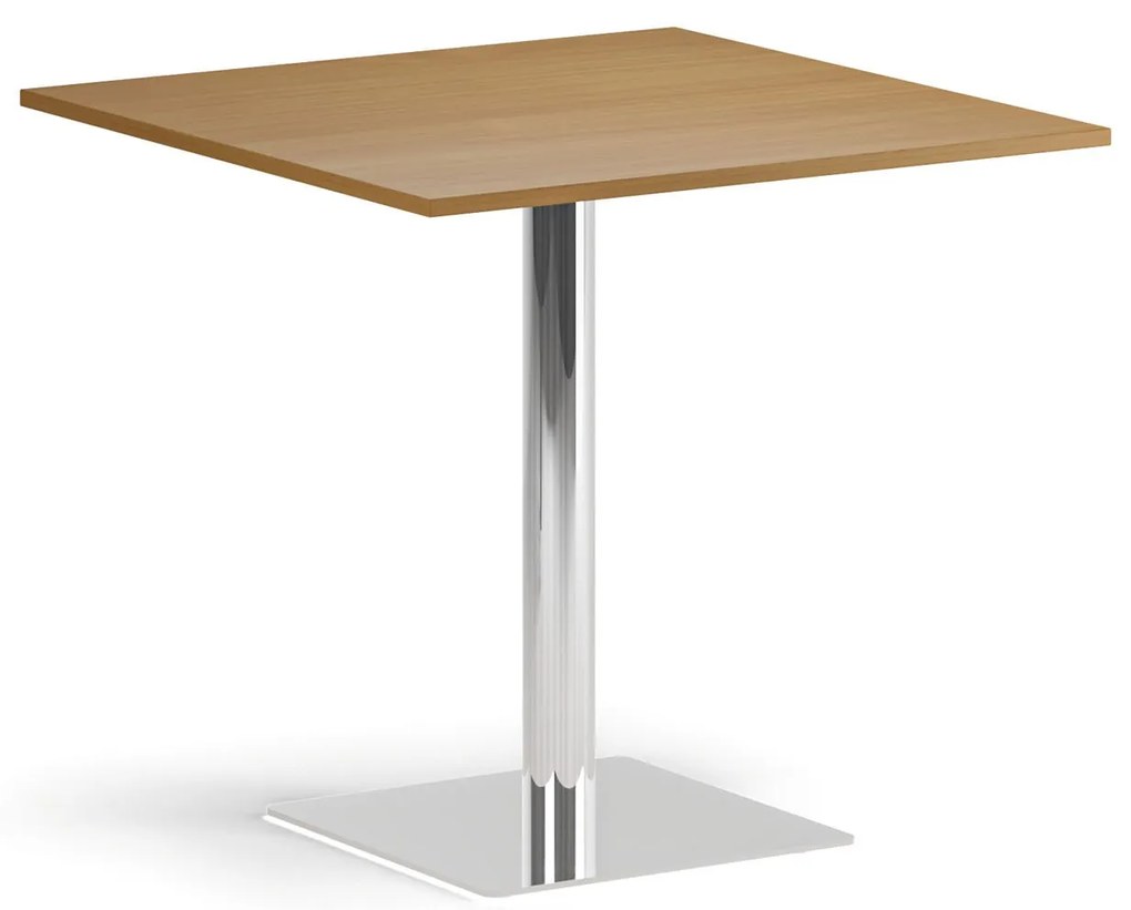 Konferenčný stolík ENZO, 80x80 cm, chróm podnož, buk