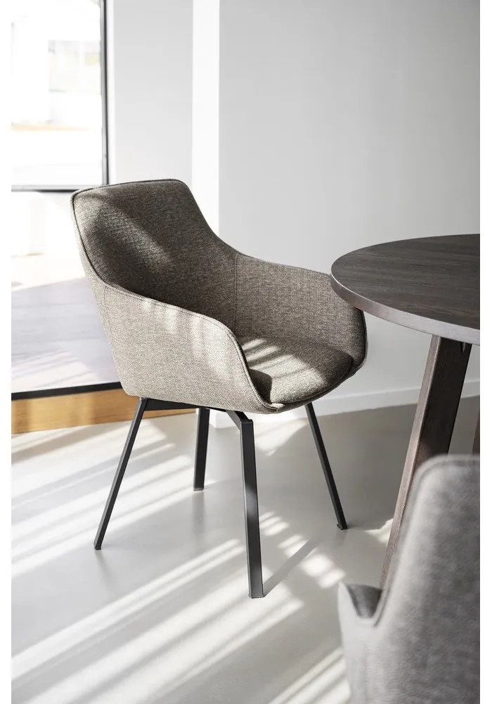 Béžové čalúnené jedálenské kreslá v súprave 2 ks Alison – Rowico