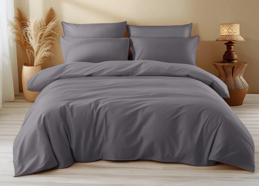 Bavlnené obliečky STANDO sivé Rozmer obliečky: 2 ks 70 x 90 cm | 200 x 220 cm