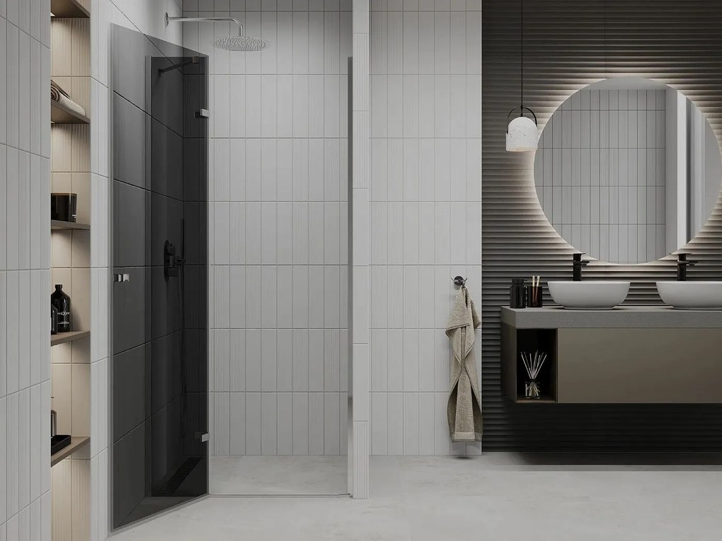 Sprchové dvere maxmax ROMA 80 cm - grafitové sklo