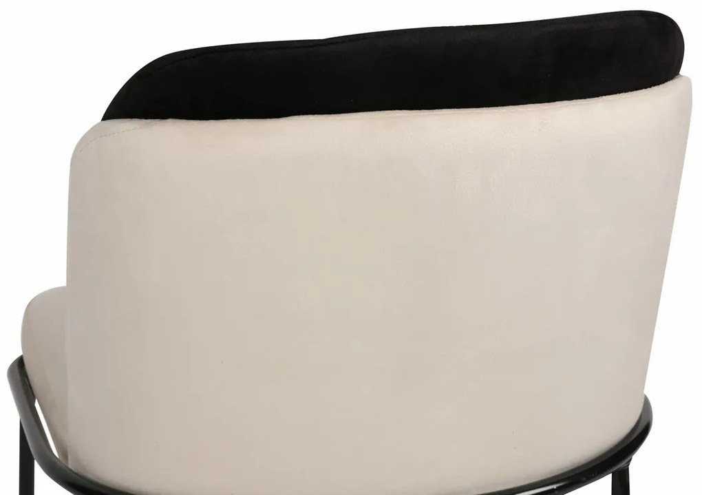 Sada jedálenských stoličiek Dore Black and Cream,2 ks