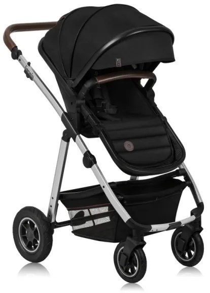 Lionelo - Kombinovaný kočík 2v1 AMBER čierna/strieborná