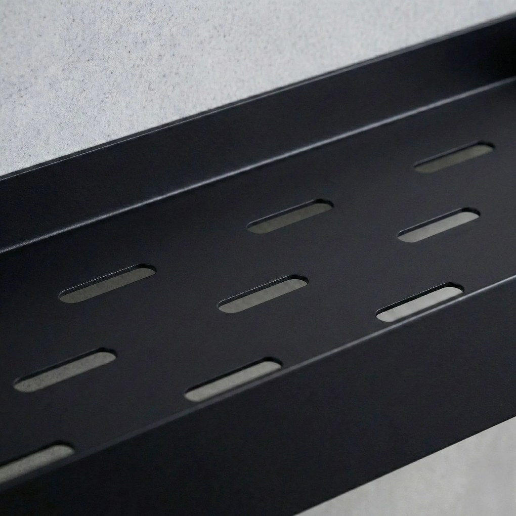 Rea Rea, kúpeľňová polica 60cm, SF04, čierna matná, REA-06004