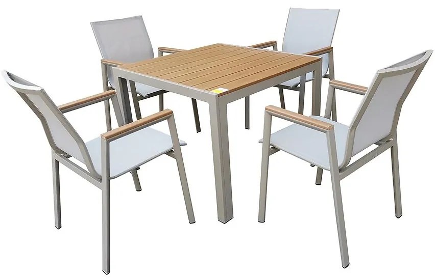 Komplet záhradného jedálenského nábytku - polywood