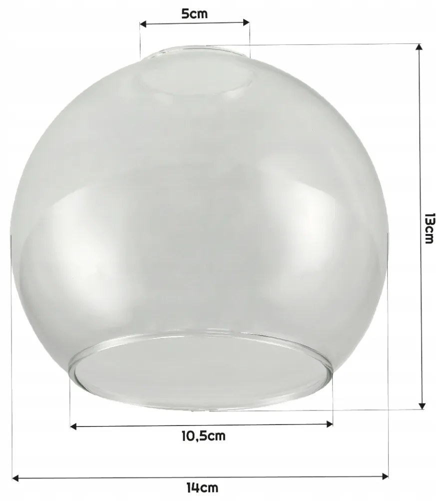 BERGE LOFT LED nástenné stropné svietidlo 1x E27 priehľadná sklenená guľa
