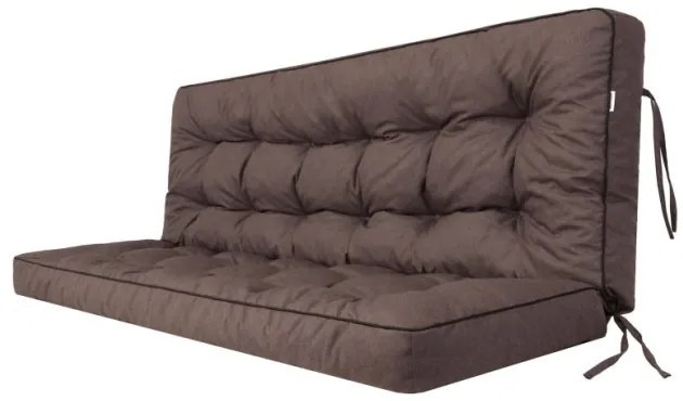 Vankúš na záhradnú hojdačku POLA 120 cm tmavohnedý ekolen