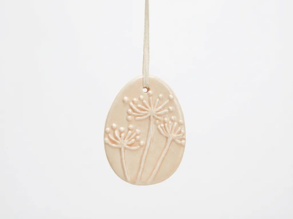 Závesné porcelánové vajíčko FLORIS - viac farieb Farba: Zelená