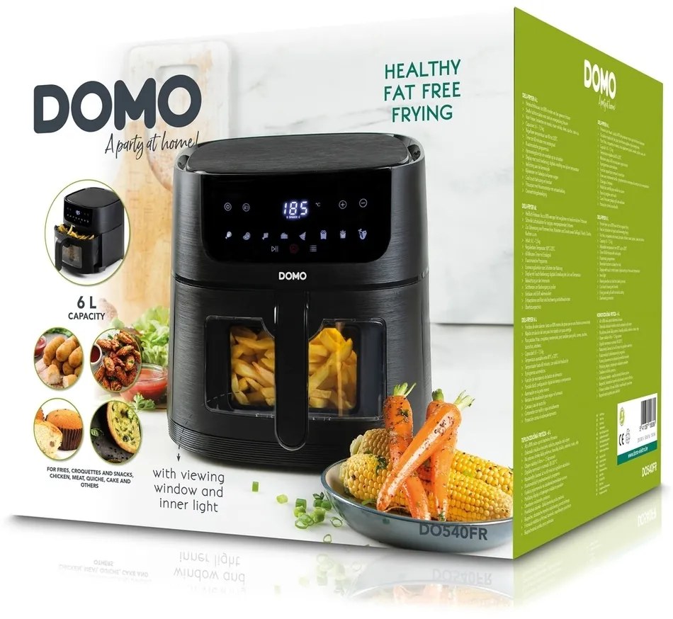 DOMO DO540FR teplovzdušná fritéza s priezorom, 6 l