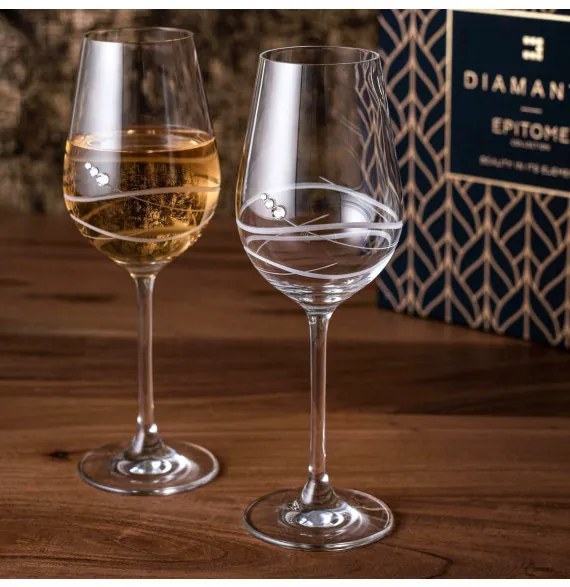 Dekorant Svadobné poháre na červené víno Venezia s kryštálmi Swarovski 470 ml 2KS