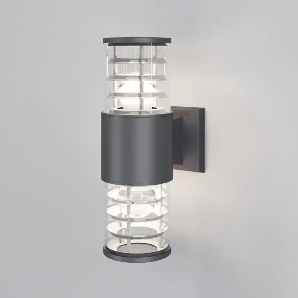 Maytoni O576WL-02GR - Vonkajšie nástenné svietidlo BRONX 2xE27/60W/230V IP54 antr