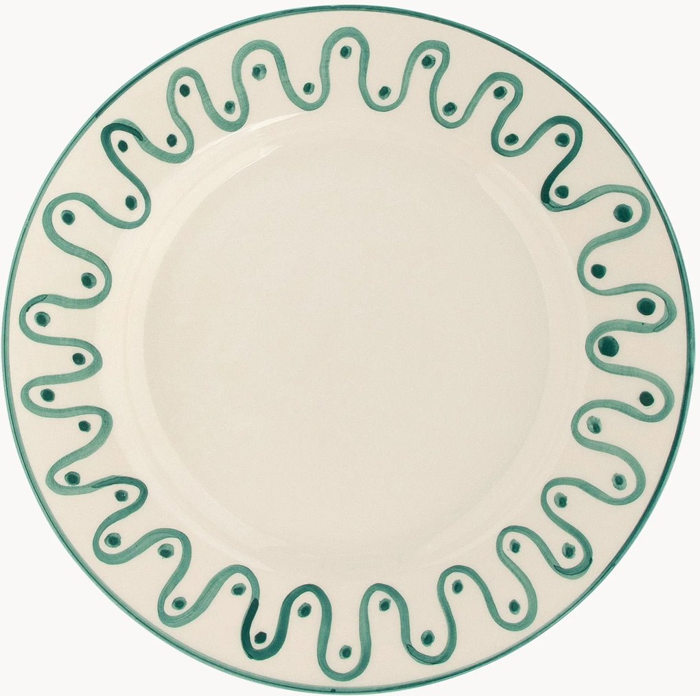 Ručne maľovaný plytký tanier Leaf