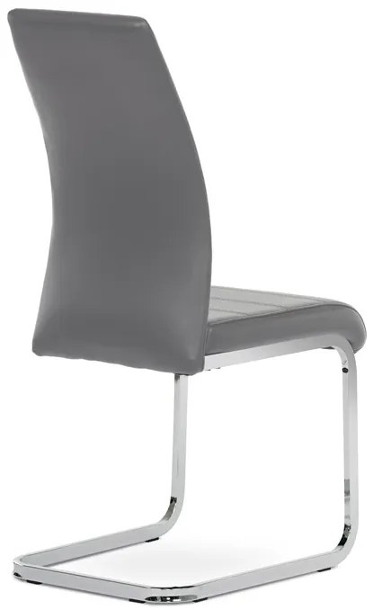 Autronic BONTEC Jedálenská stolička, šedá, ekokoža, DCL-408 GREY Farba: Biela