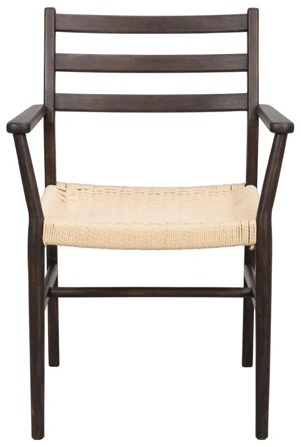 Jedálenská stolička v tmavohnedo-prírodnej farbe Harlan – Rowico