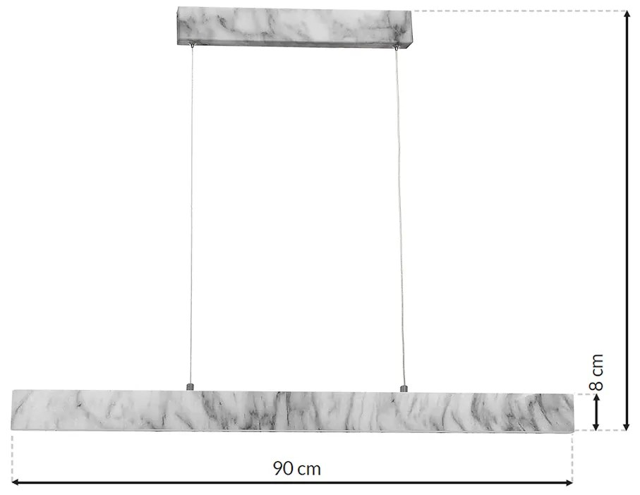 Závesné LED svietidlo Pierce, 1x LED 18w, 4000k, w