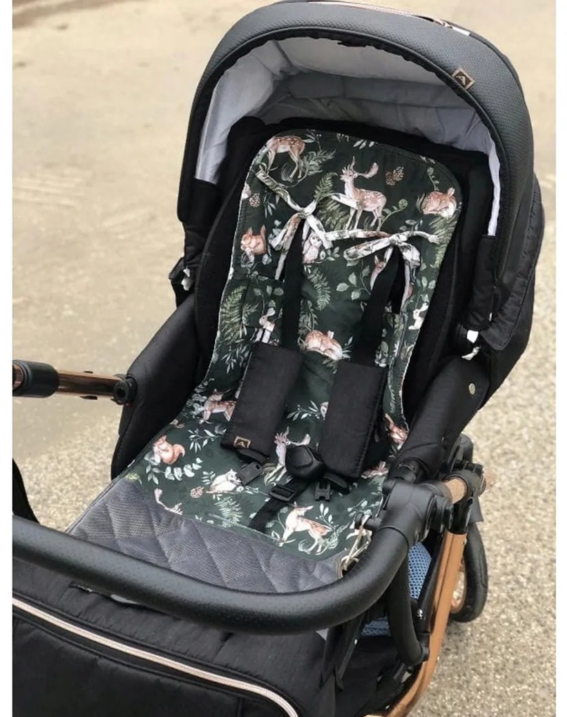 Dizajnová priedušná podložka do kočíka Babysteps Owl Duo