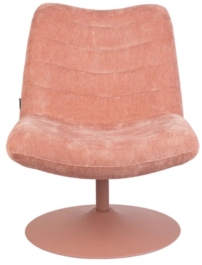 Ružové zamatové kreslo Bubba – Zuiver