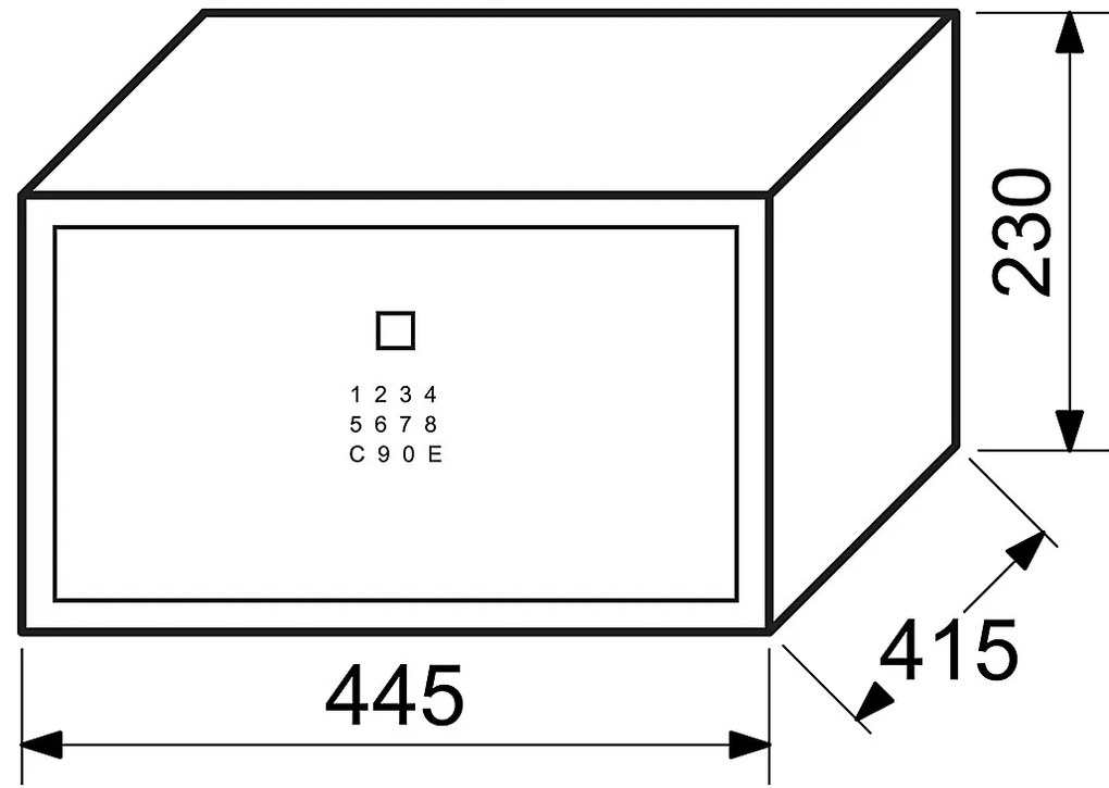 Oceľový sejf s elektronickým zámkom na číselný kód a odtlačok prsta RICHTER RS.23.LUX.FIN, RICHTER černá