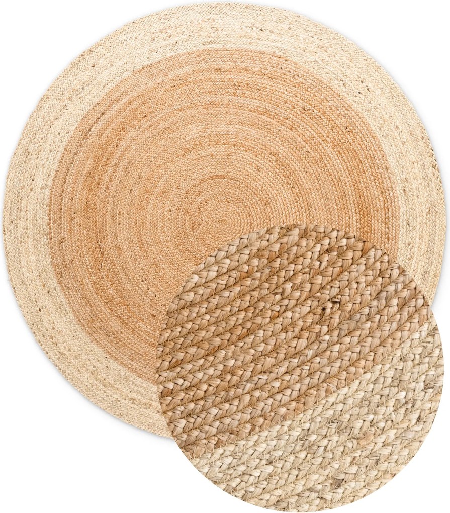 Kusový koberec Jutta 106226 Natur Gold/Ivory kruh, 120x120 (priemer) kruh, béžová, chodba / predsieň, Hanse Home