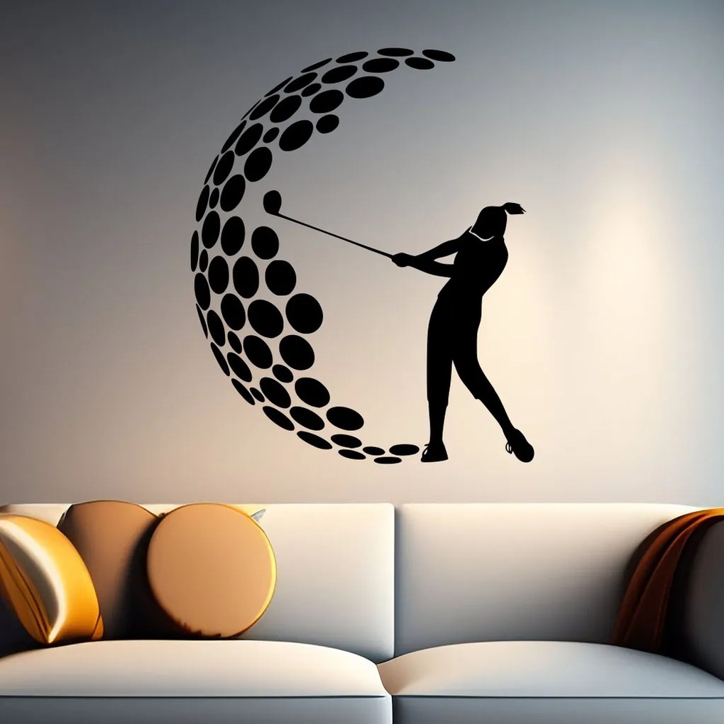 Veselá Stena Samolepka Golf Farba: šedá, Veľkosť: 40 x 48 cm