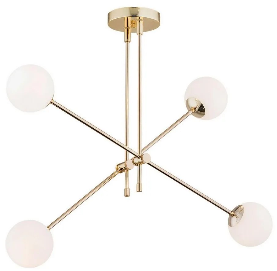 Argon 1695 - Luster na tyči ABSTRACT 4xE14/7W/230V mosadz