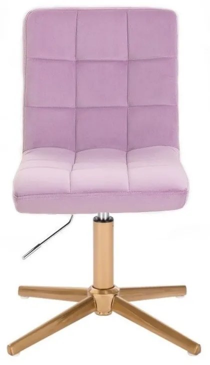 LuxuryForm DESIGN Stolička TOLEDO VELUR na zlatom kríži - levanduľa