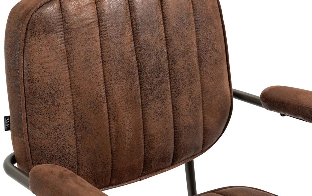 Design-Shop Kancelárska stolička Natrona v industriálnom štýle - koženka - Cognac antik