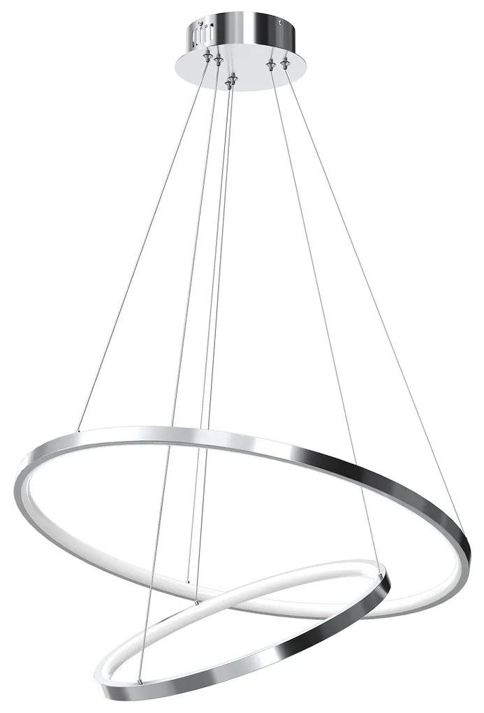 Závesné LED svietidlo Hoop, 2x LED 51w, 4000k, ch