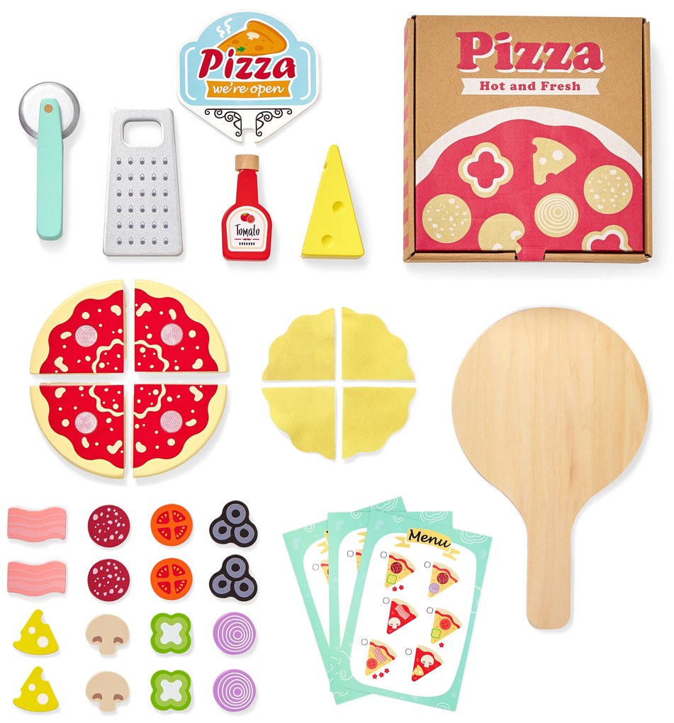 Drevené príslušenstvo k peci na pizzu ECOTOYS