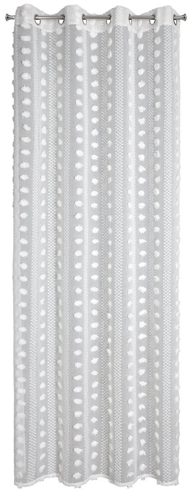 ZÁVES NA KRÚŽKOCH ELENOR 140X250 CM BIELA