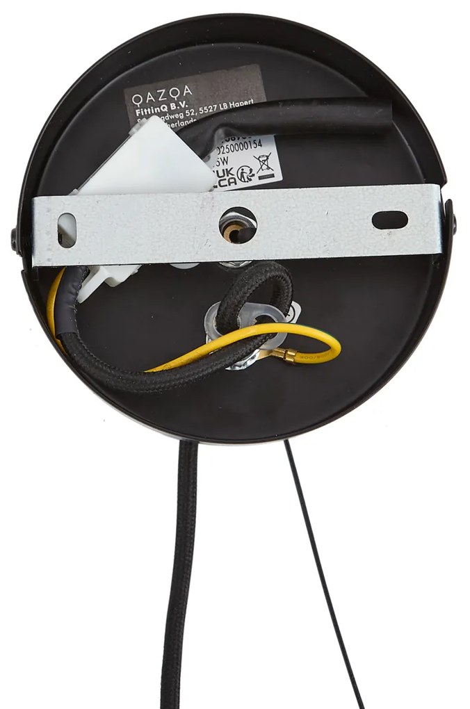 Moderný luster čierny s dymovým sklom 9-svetiel - Laura