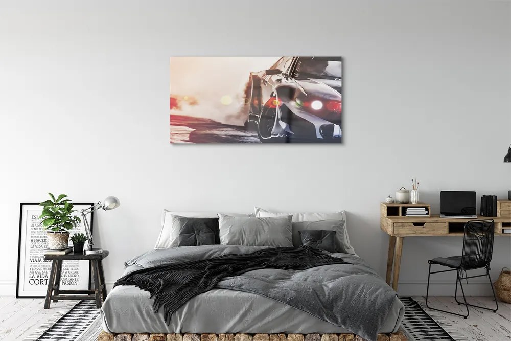 Obraz plexi Čierne auto light 125x50 cm