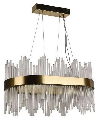 LED Stmievateľný krištáľový luster na lanku LED/70W/230V + diaľkové ovládanie