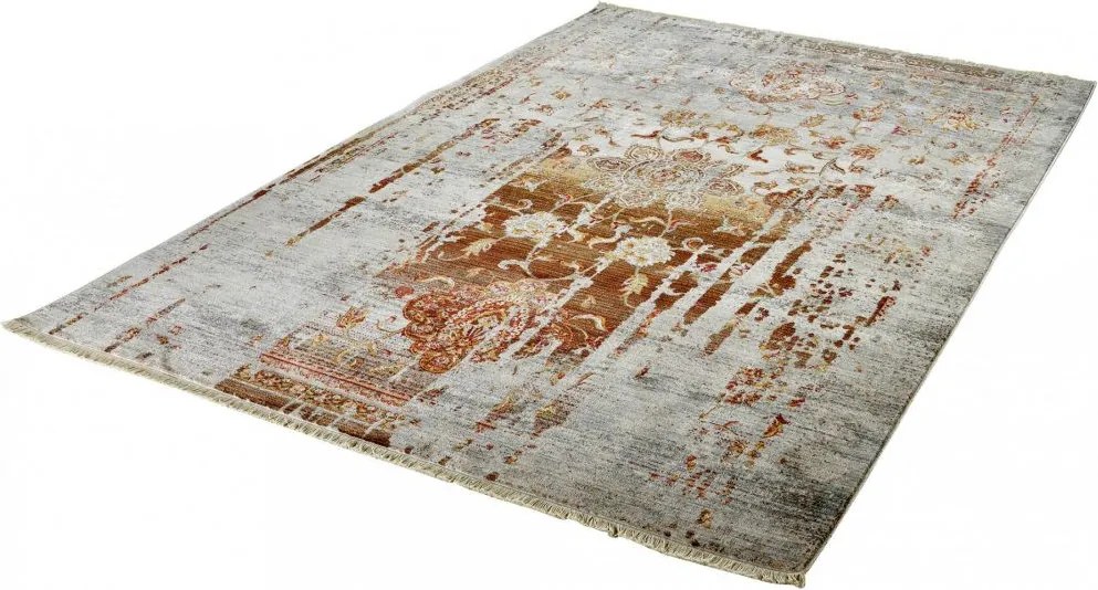Obsession 💧🛡️120x170 cm Kusový koberec Laos 453 TERRA + aplikovaná impregnácia, oranžová, chodba / predsieň