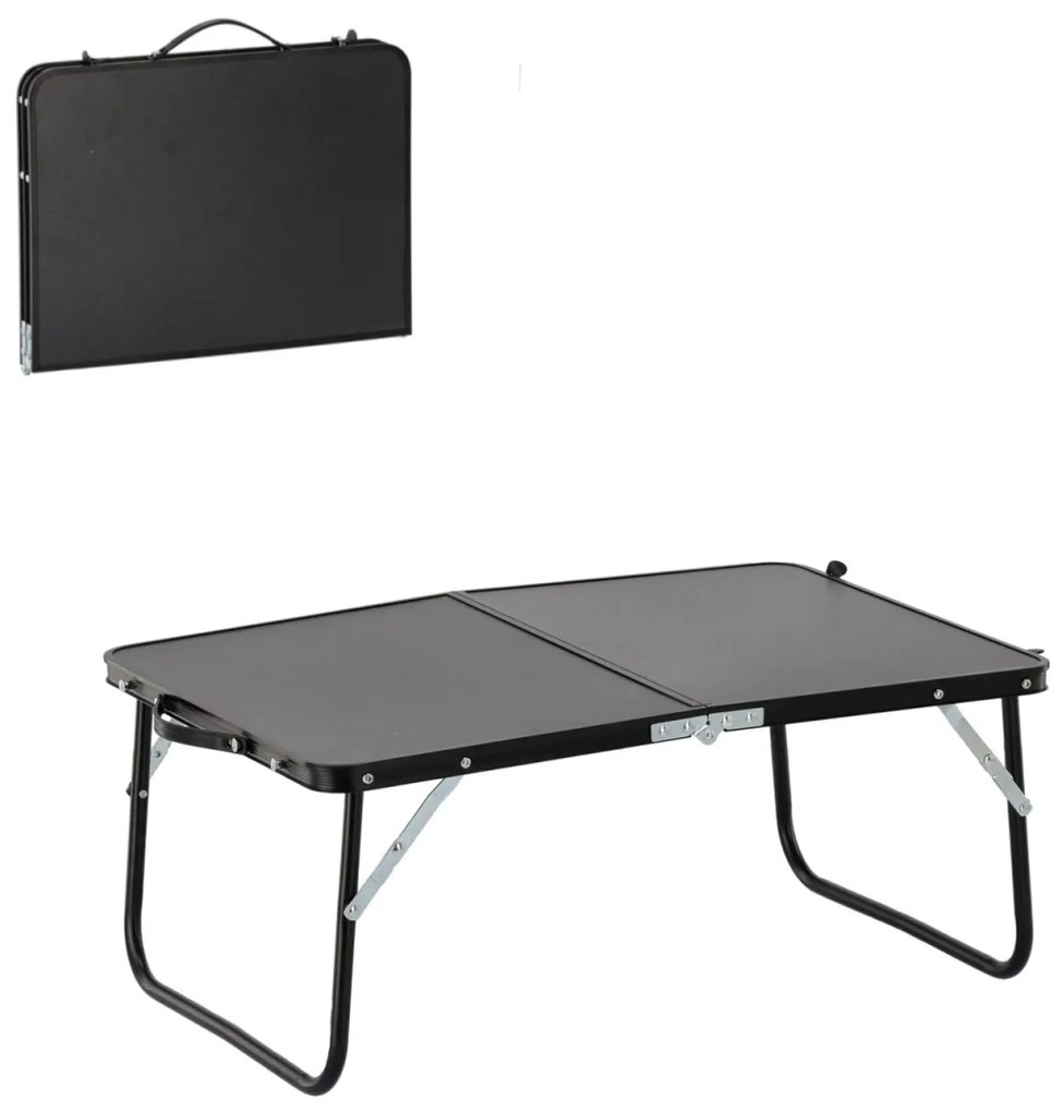 Skladací kempingový turistický stôl Komo 60 cm čierny matný