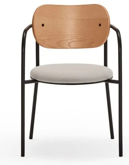 Sivá jedálenská stolička v dekore duba Eclipse - Teulat