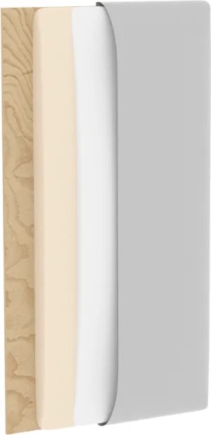 Čalúnený nástenný panel QUADRATTA 15x60 cm, sivý