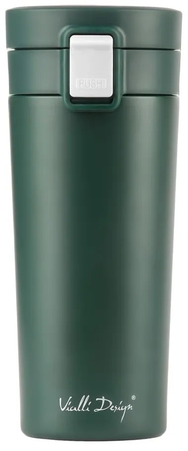 Zelený cestovný termohrnček Vialli Design Fuori, 400 ml