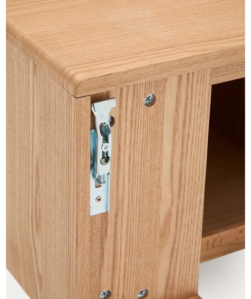 Závesná skrinka pod umývadlo v dekore jaseňa v prírodnej farbe 90x35 cm Salaya – Kave Home