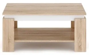 Konferenčný stolík LUNO dub sonoma/biela