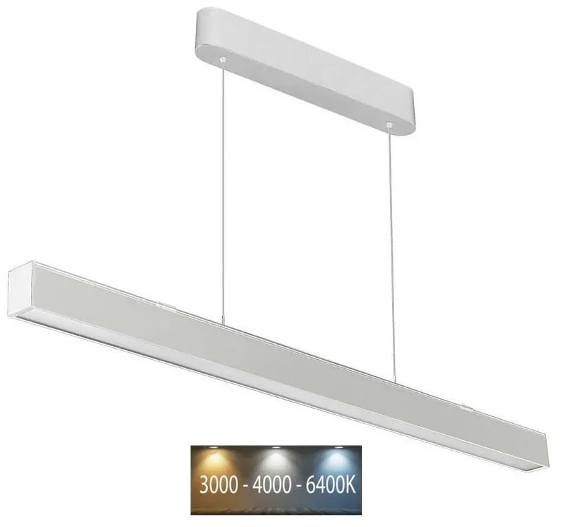 LED Luster na lanku LED/40W/230V 3000/4000/6400K biela