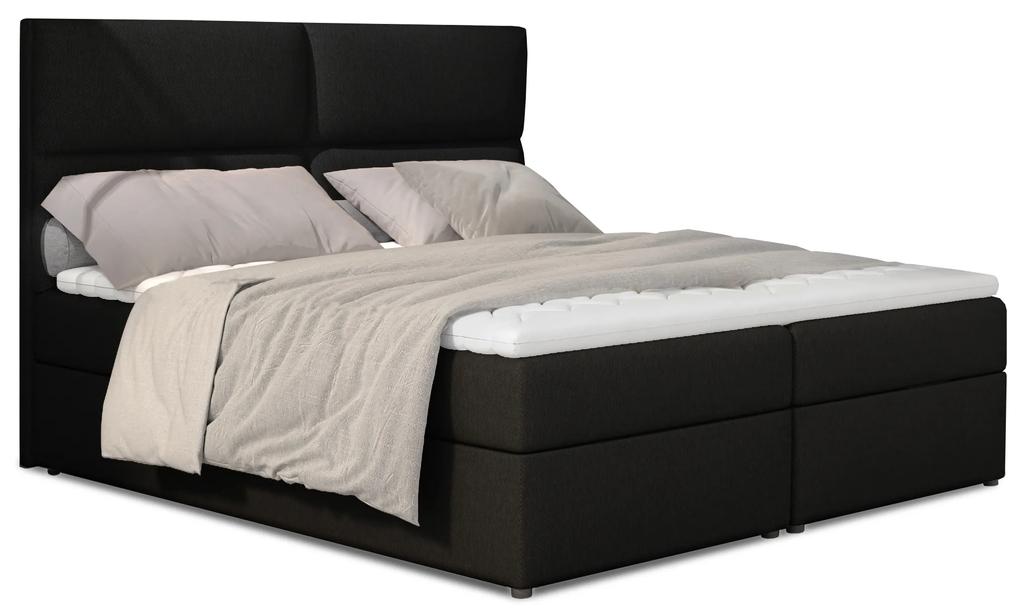 Kontinentálna posteľ 145 cm Alyce (čierna Sawana 14) (s matracmi). Vlastná spoľahlivá doprava až k Vám domov. 1027445
