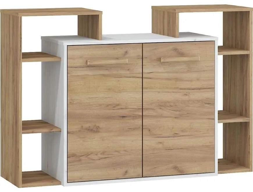 Komoda RIO 2D craft biela/zlatý