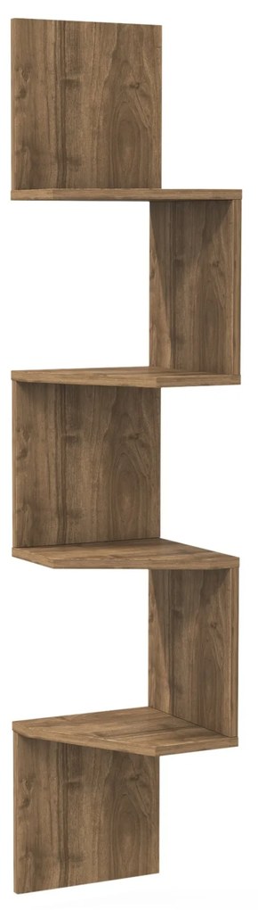 Nástenná rohová polica DESALDO orech