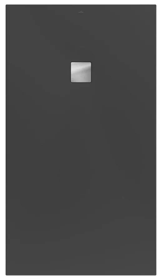 VILLEROY &amp; BOCH Planeo obdĺžniková sprchová vanička akrylátová, s technológiou RockLite, štandardný model, protišmyk (B), 1800 x 1000 x 48 mm, Anthracite, UDA1810PLA2V-1S