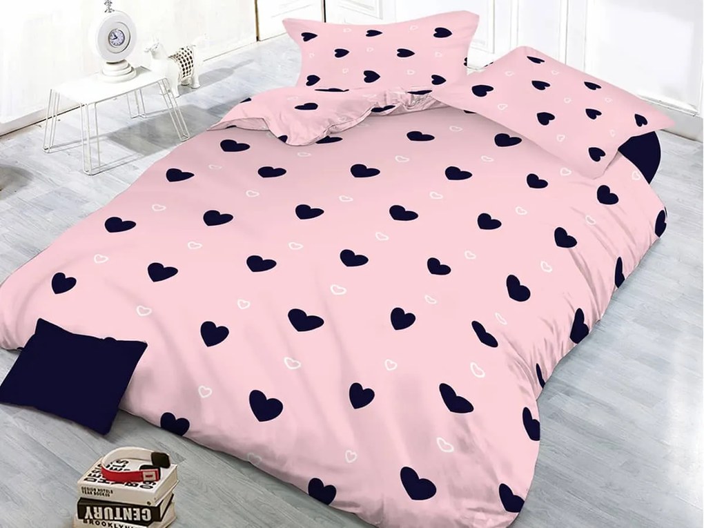 XPOSE® Mikrosaténové obliečky LOVE - ružové