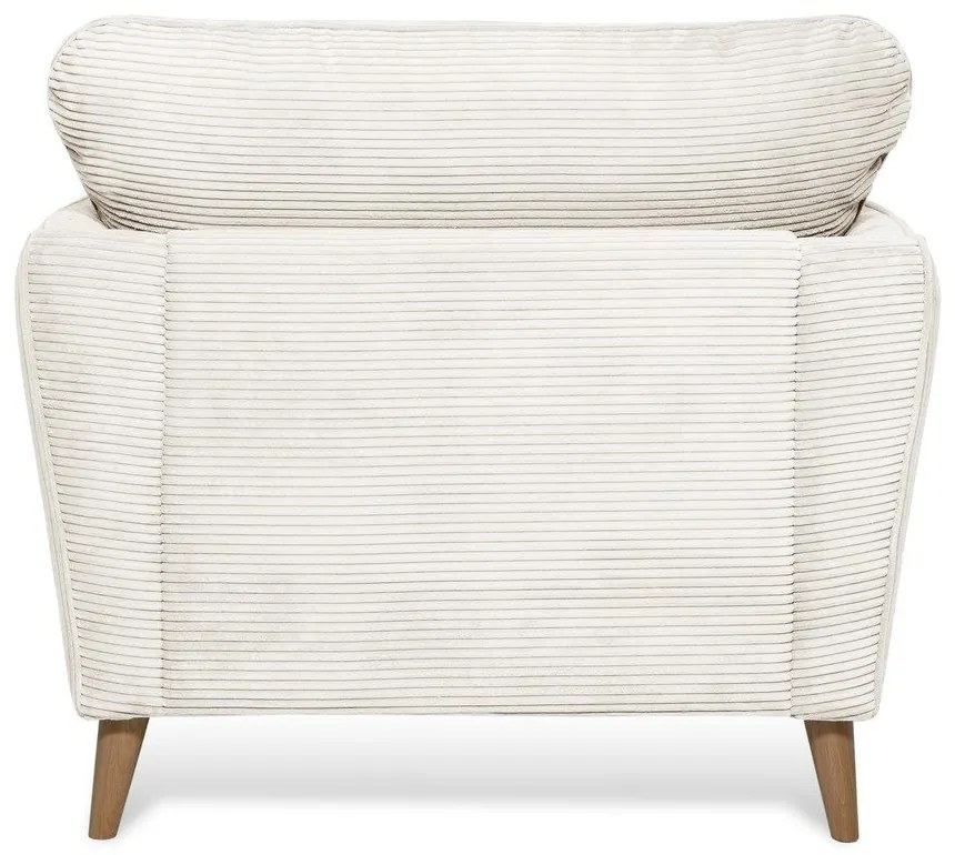 Biele menčestrové kreslo Paris – Scandic