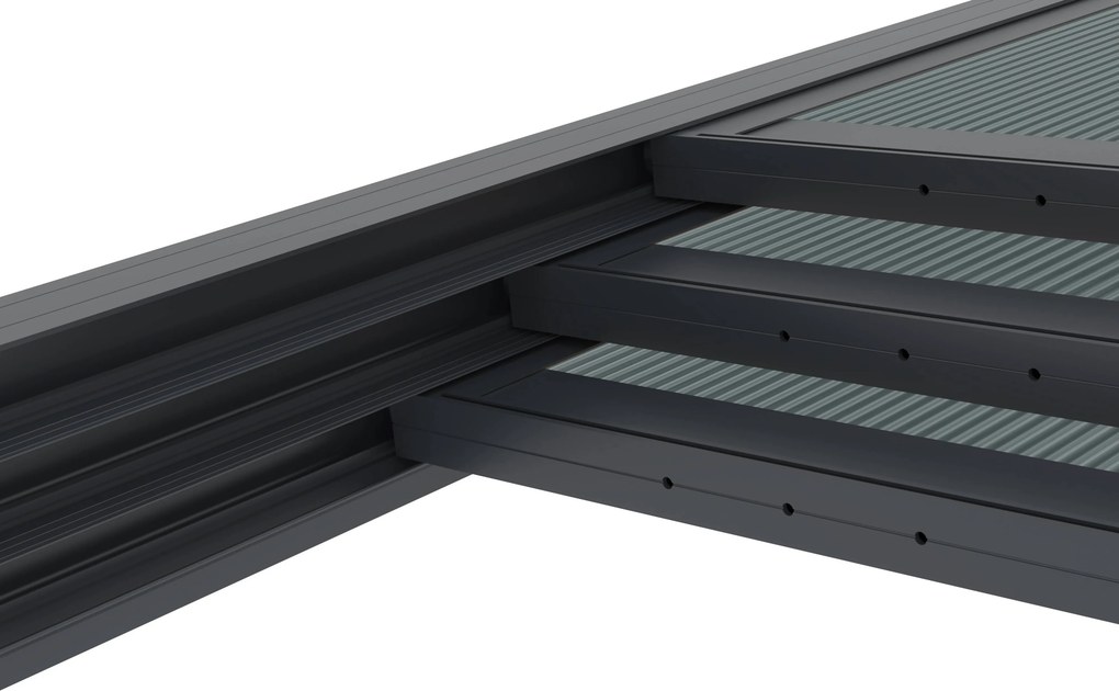 Hliníková pergola BestBerg PZ-9A / 9 m² / antracit/sivá