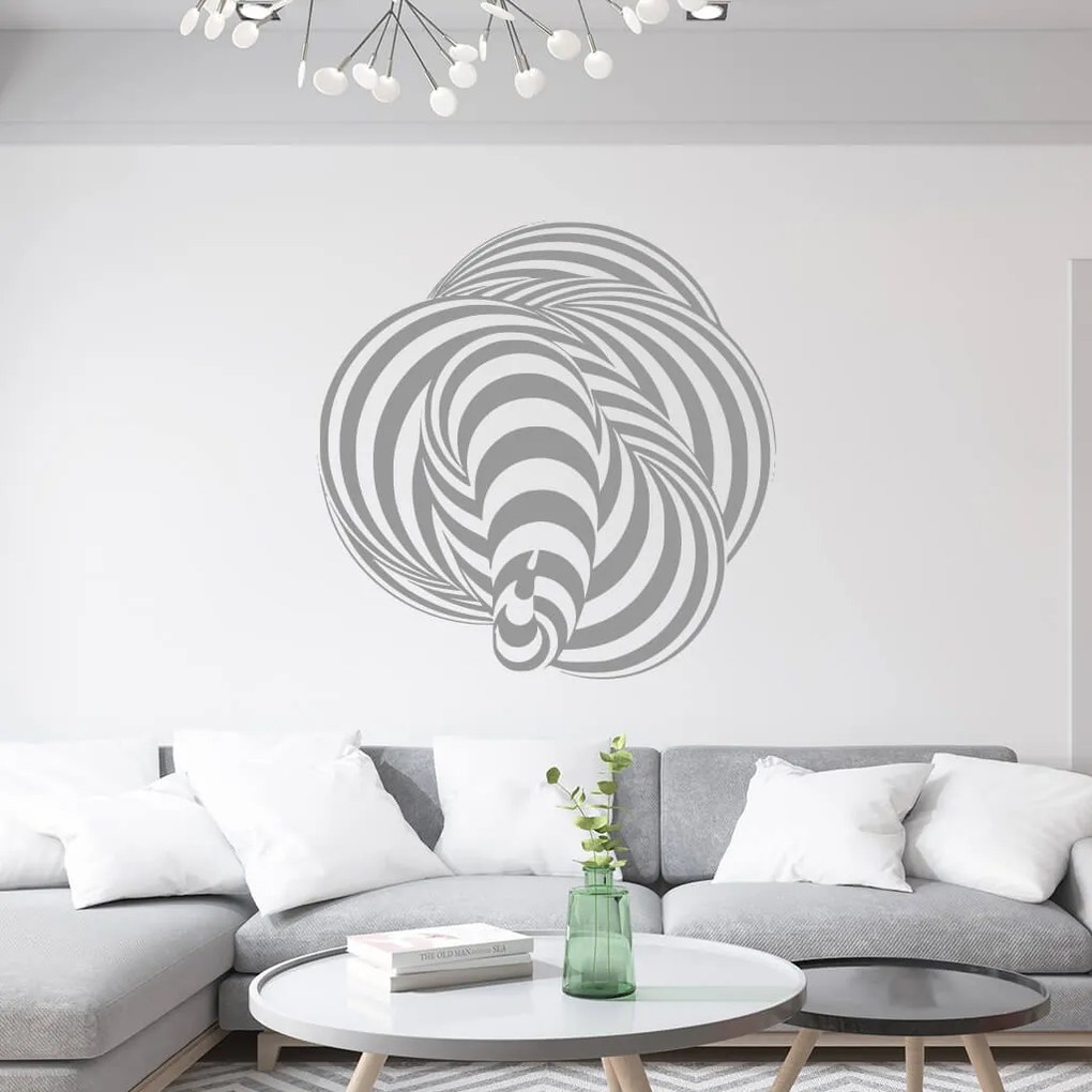 Veselá Stena Samolepka Abstraktná špirála Farba: růžová, Veľkosť: 80 x 80 cm